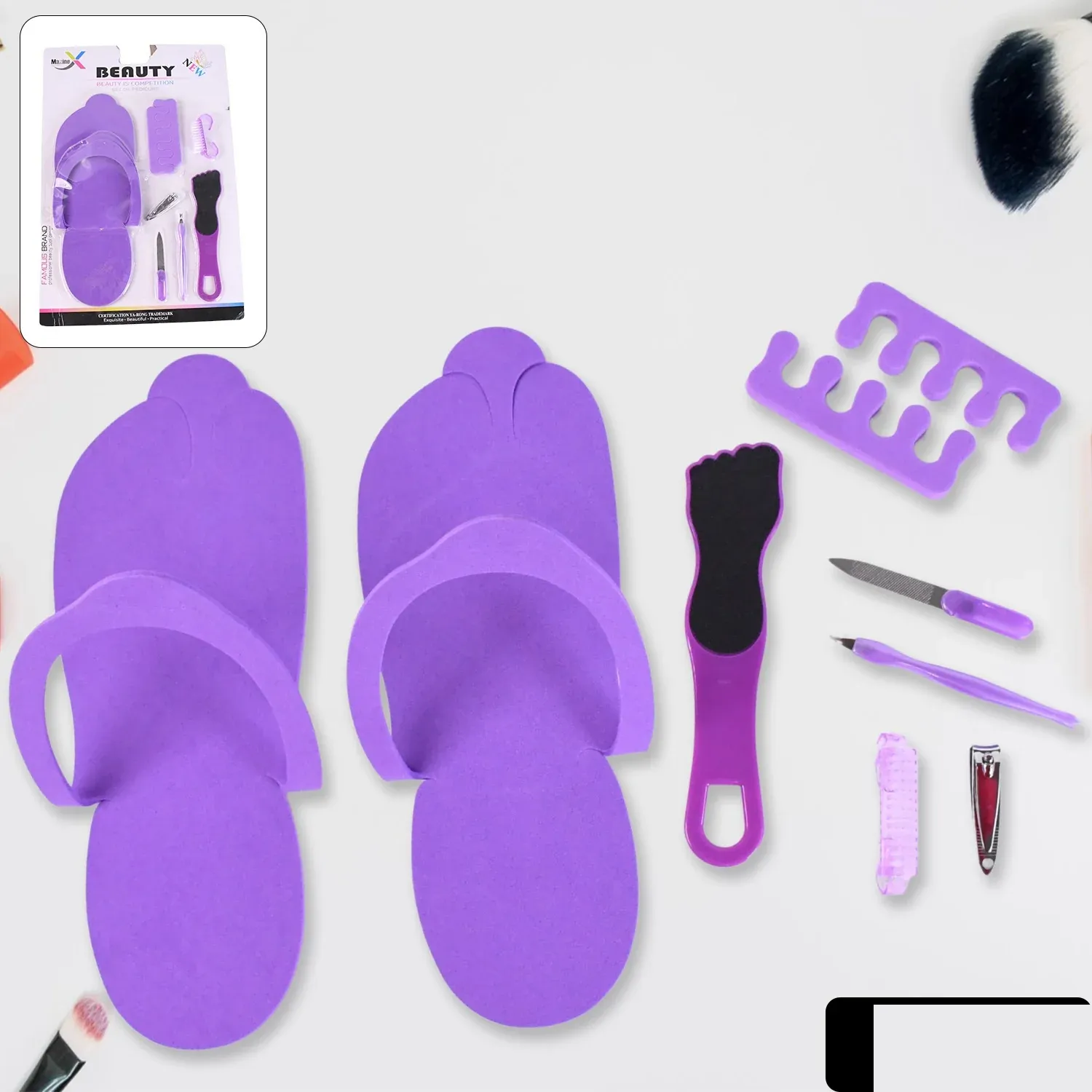 Pedicure Foot Care Kit – 9-Piece Professional Set | Velvet Wellness - Detailed Feature View 1