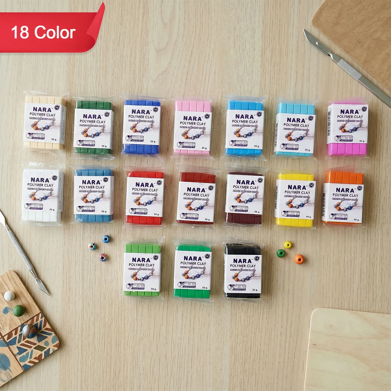 Premium NARA Polymer Clay Color Kit – 40 Pcs for Jewelry & Crafts - Buy Online at Alikart