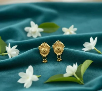 3 Drops Golden Earrings for Women & Girls – Traditional Fancy Jewellery Gift