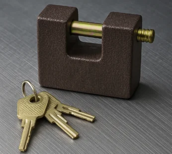 Iron Door Lock – Heavy Duty Brass Core 63mm | FitFuzion