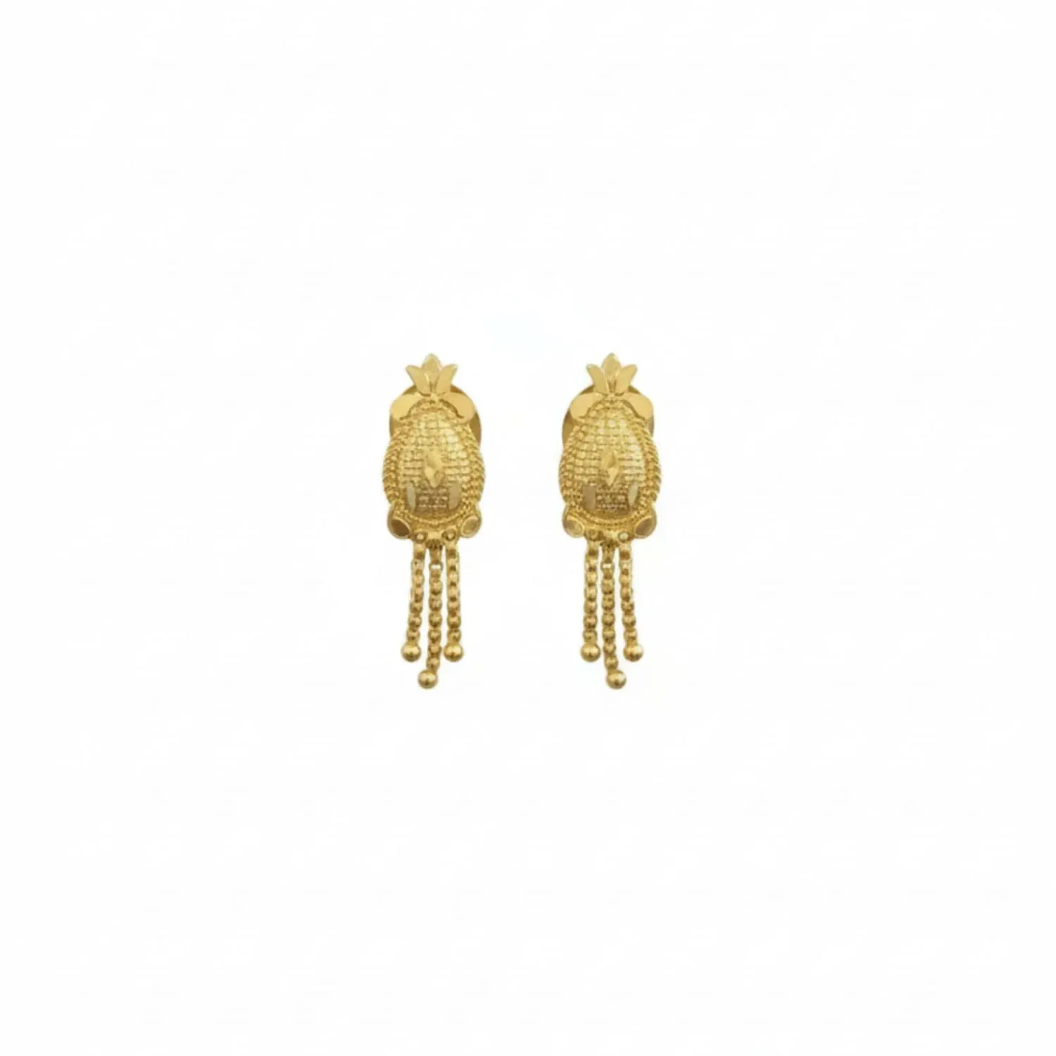 Nice 3 Line Golden Earrings for Women & Girls – Traditional Fancy Jewellery Gift - Detailed Feature View 3