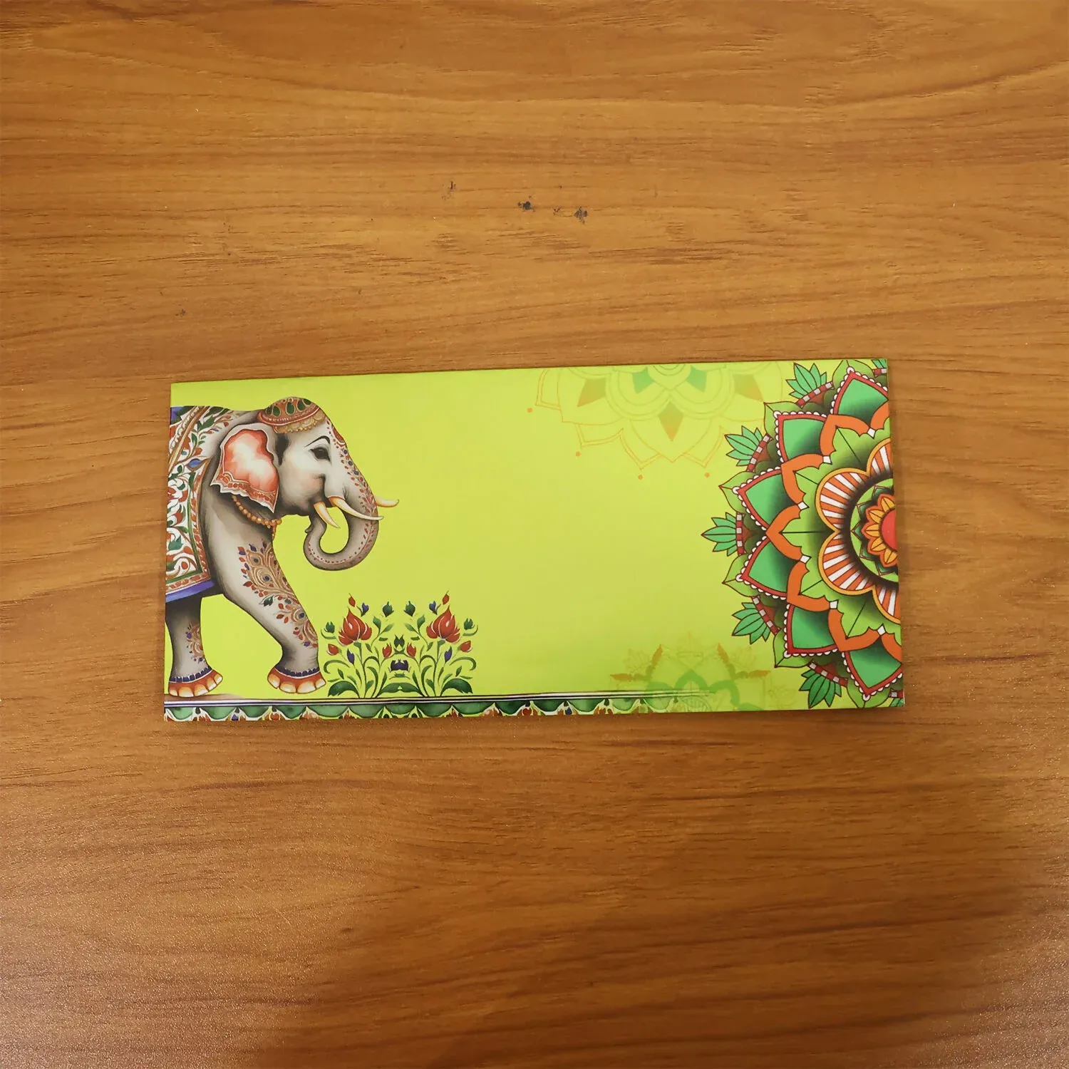 Decorative A4 Size Gift & Money Envelopes with Elephant & Mandala Design – Pack of 10 Pcs - Detailed Feature View 5
