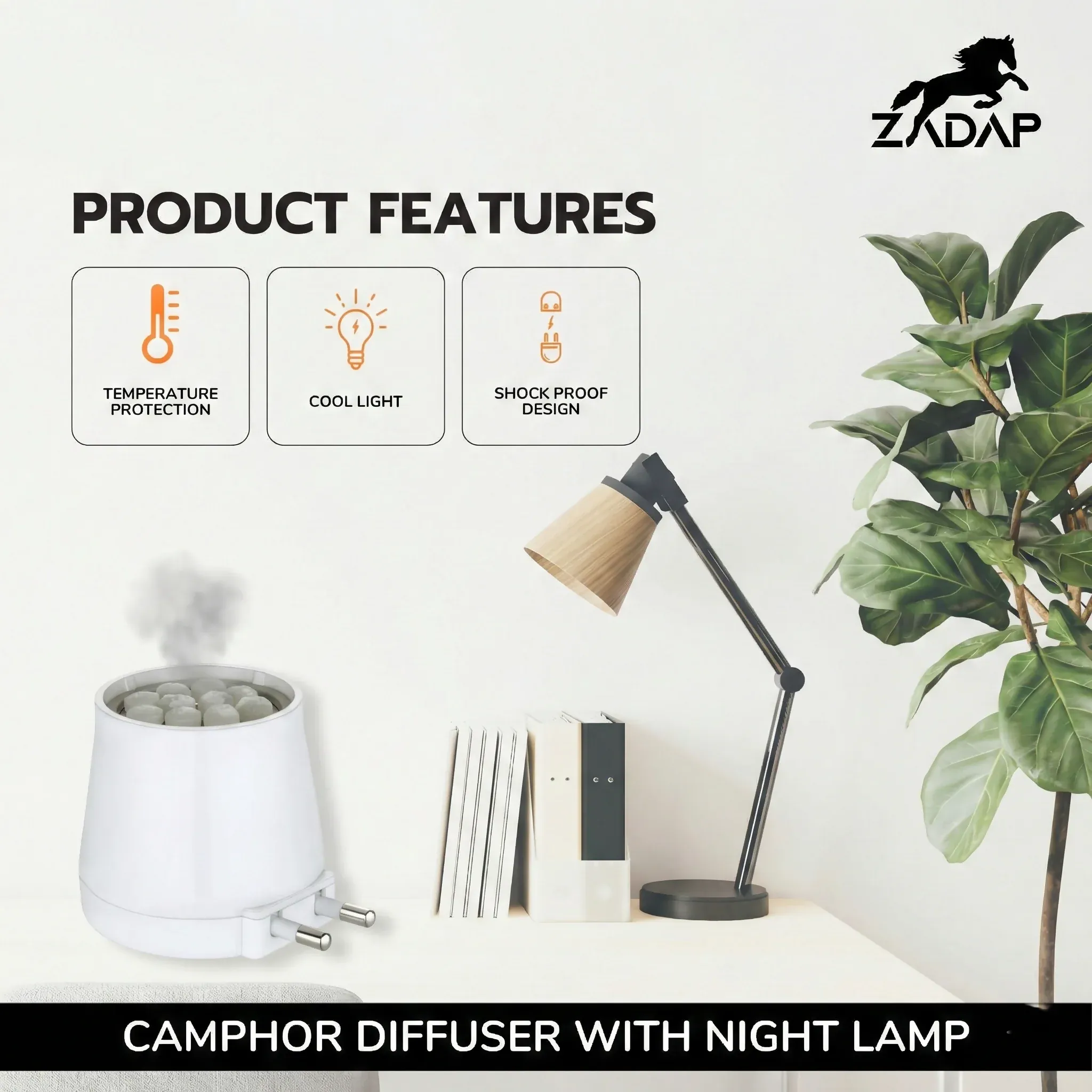 Premium Kapoor Dani – Safe Electric Wooden Camphor Burner & Night Lamp - Buy Online at Alikart