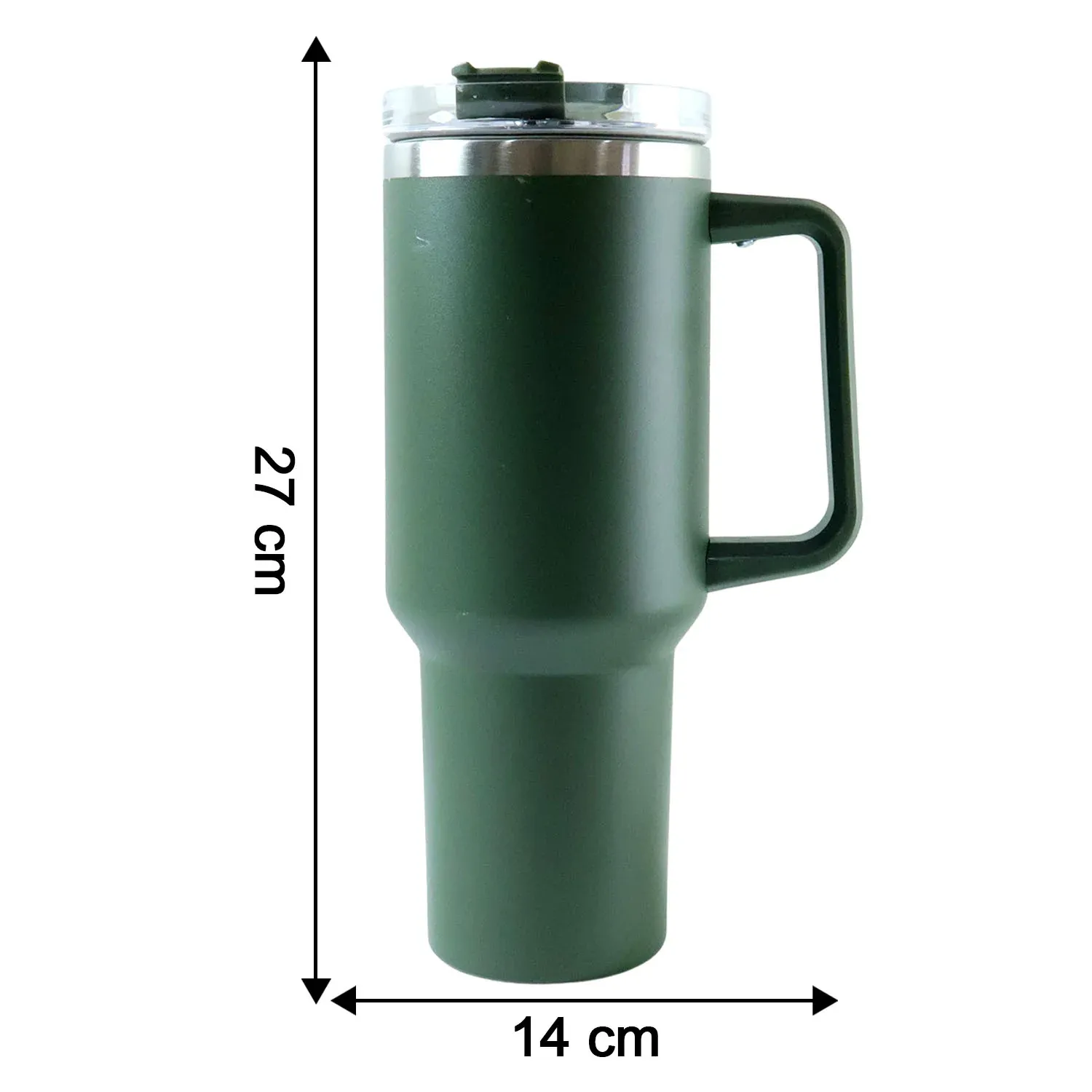 1200ML Insulated Travel Mug with Handle & Straw | Hot & Cold Tumbler - Detailed Feature View 5