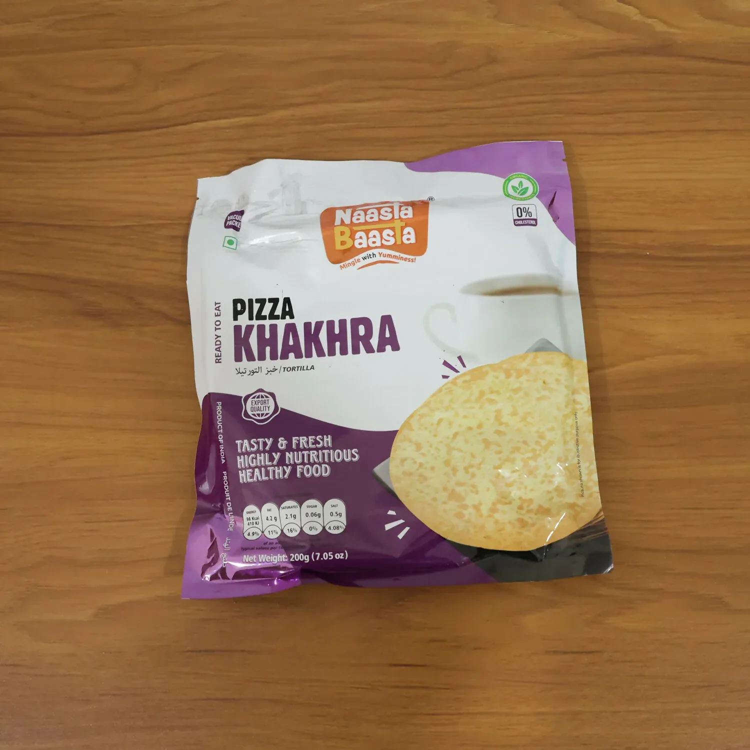 Naasta Baasta Pizza Khakhra Crispy & Cheesy Whole Wheat Ready to Eat Snack (200gm) - Detailed Feature View 5