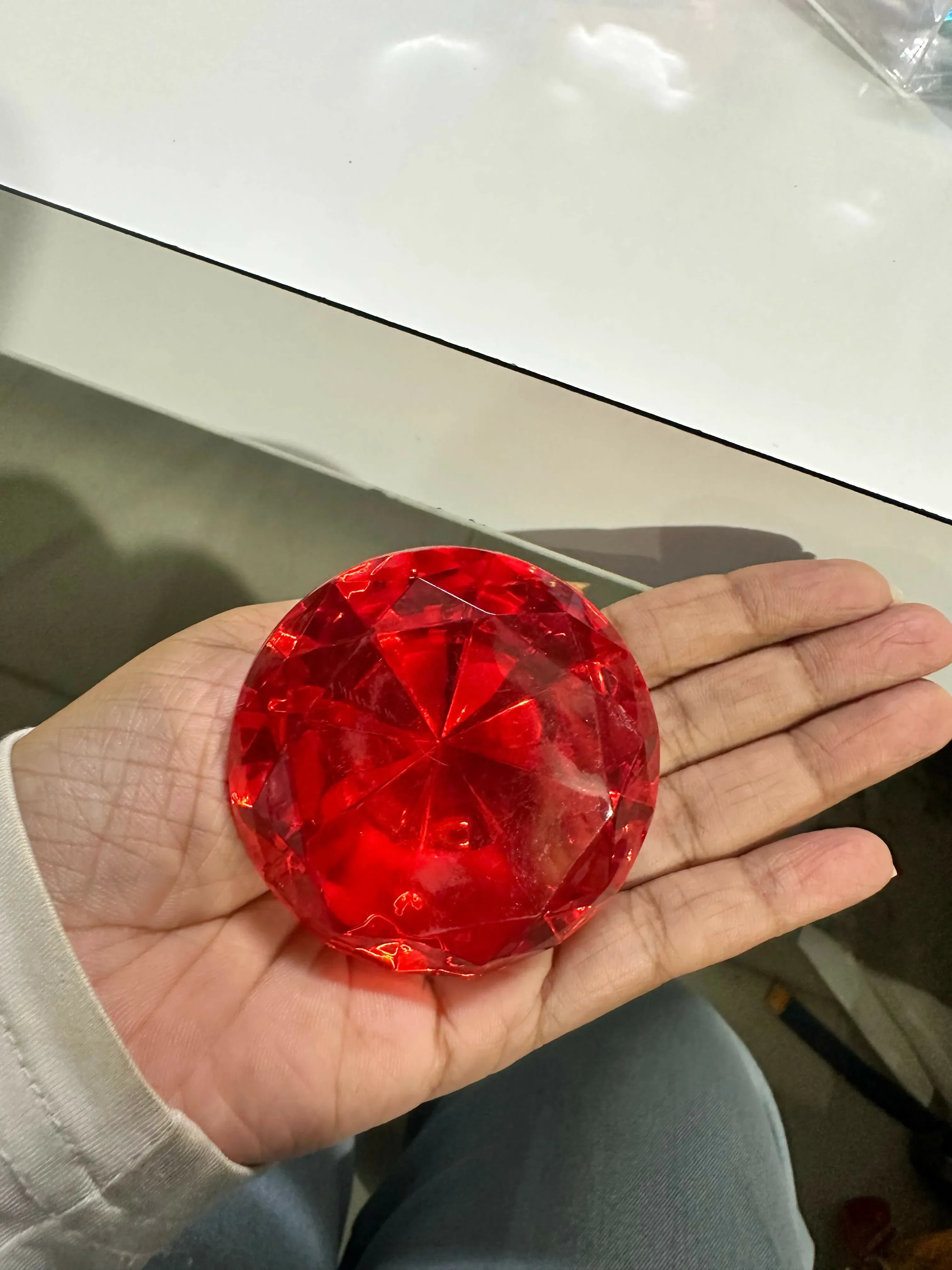 Large Decorative Crystal Diamond Showpiece for Home Decor & Gifting(1 PC ANY COLOR) - Detailed Feature View 5