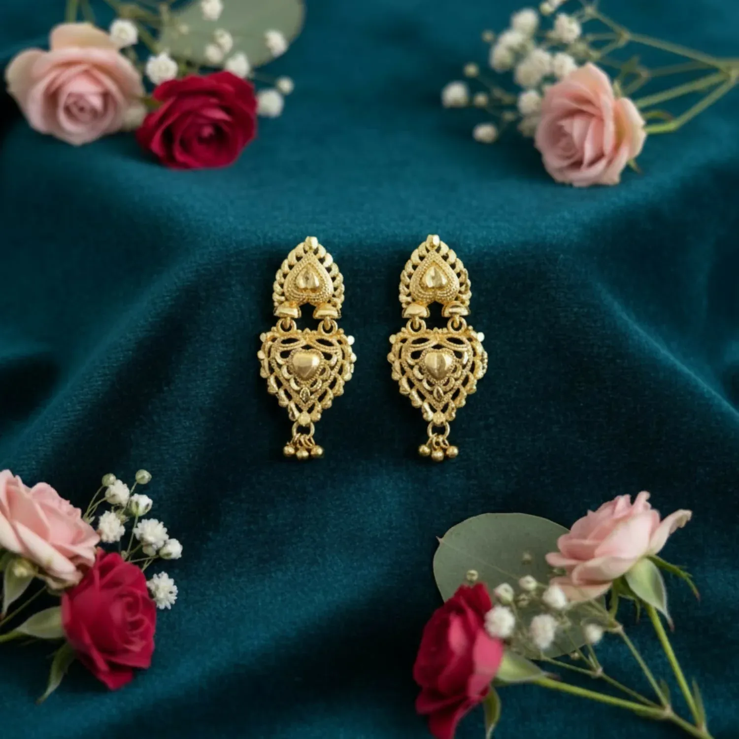 Premium Ethnic Golden Drop Jhumka Earrings | Girls & Women Special - Buy Online at Alikart