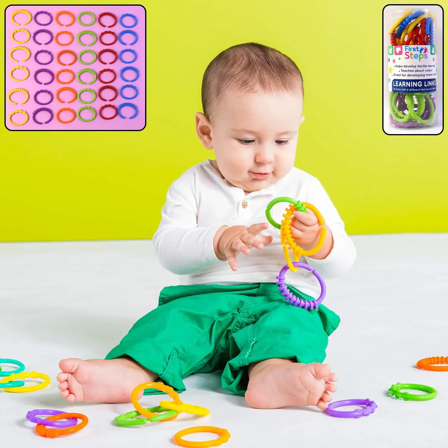 Premium Baby Learning Links – 36 Pc Educational Toy Set for Motor Skills - Buy Online at Alikart