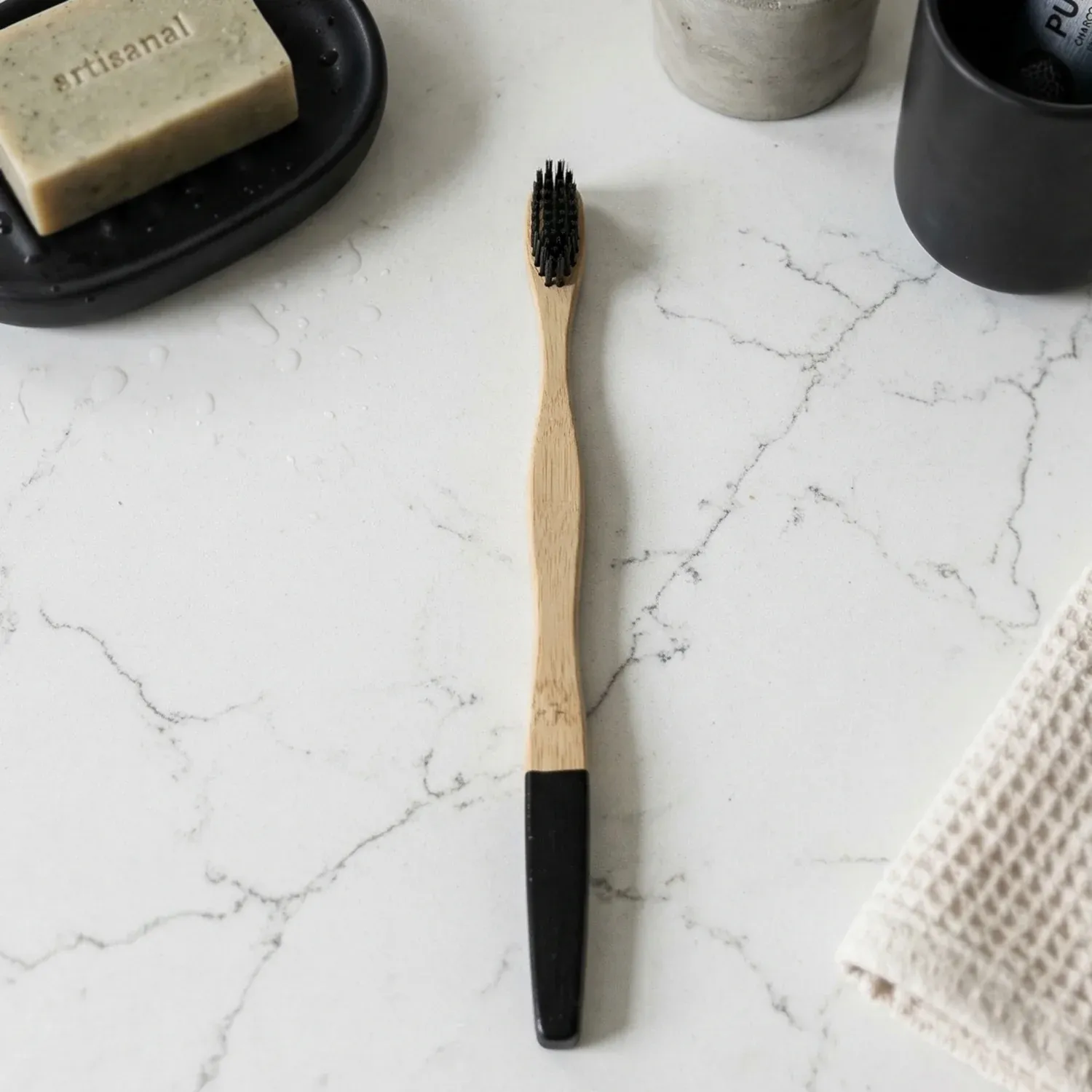 Bamboo Toothbrush – Eco-Friendly & Soft Charcoal Bristles - Detailed Feature View 4