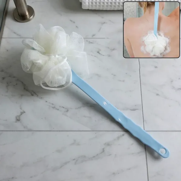 Long Handle Shower Brush Back Scrubber – 33cm 1 Pc