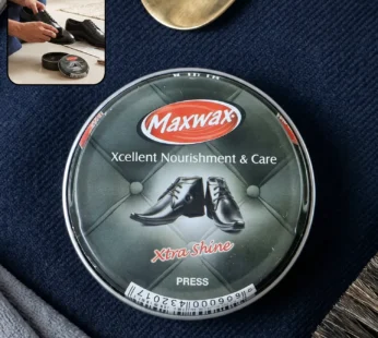 Maxwax black shoe polish cream – Deep nourishment & shine