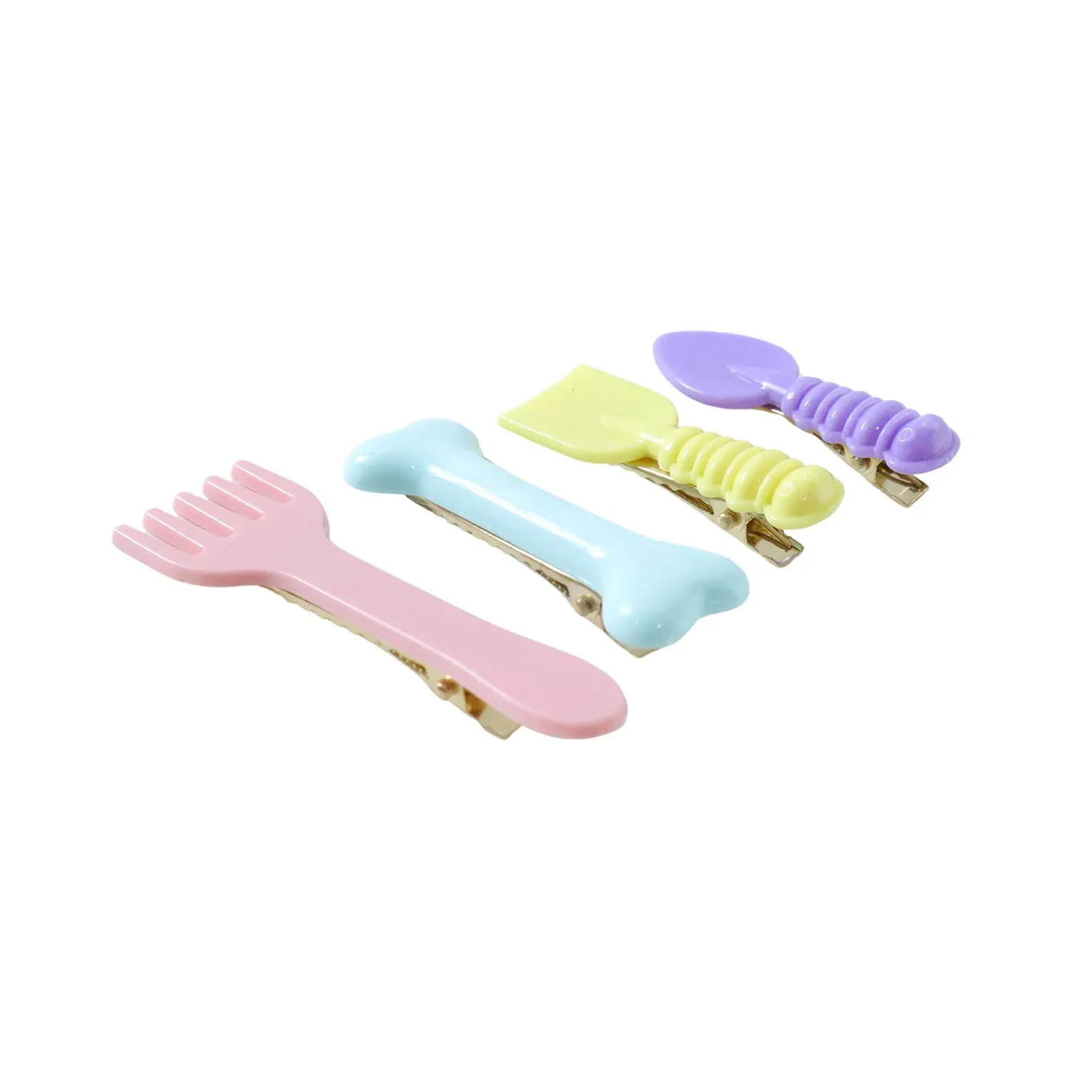 Cute Cartoon Food Shape Hair Clips Set (4 Pc) - Detailed Feature View 3