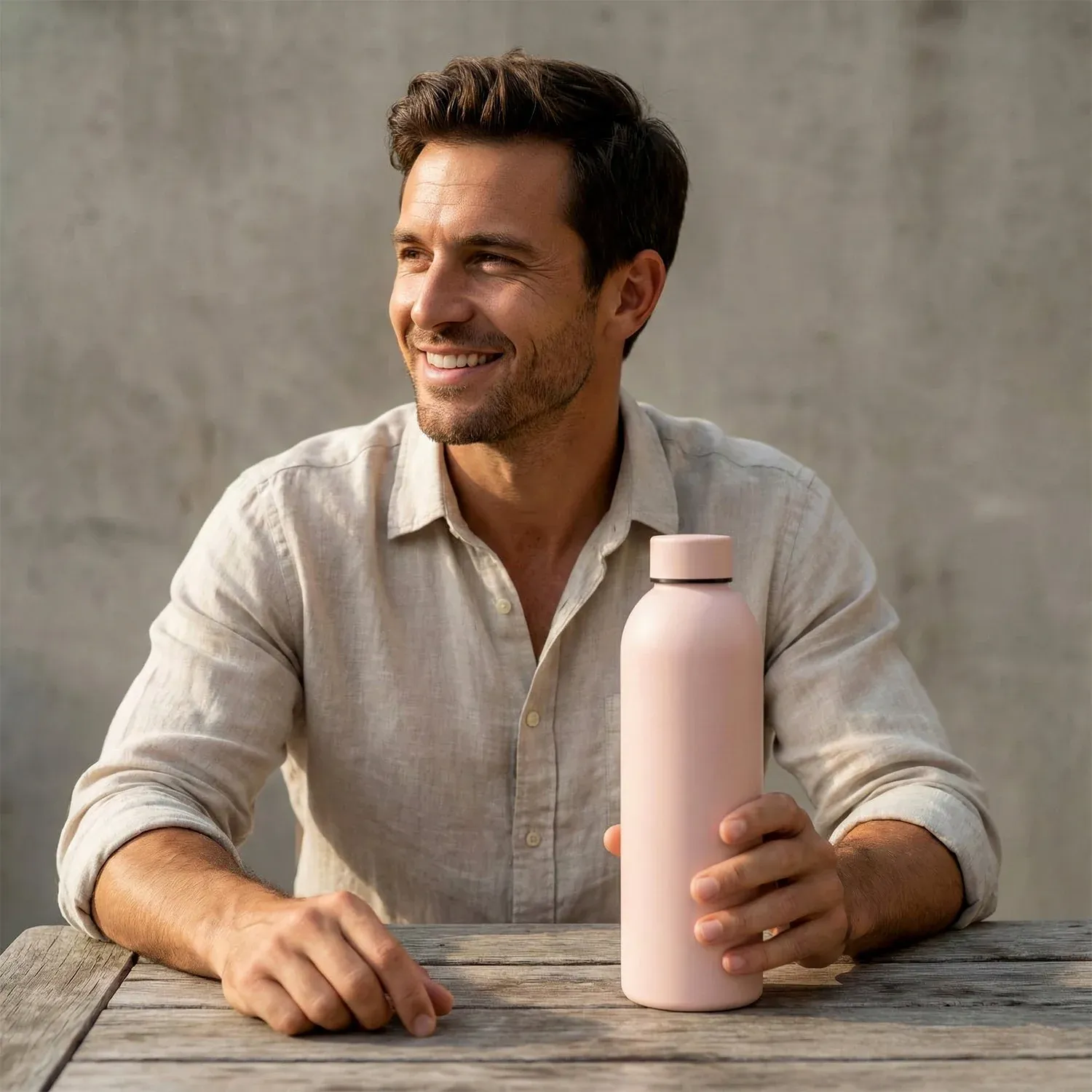 Insulated Water Bottle – Pink 500ml Hot & Cold Flask - Detailed Feature View 3