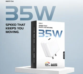 King 2 Series 35W Fast Charging Power Adapter with Type-C Cable