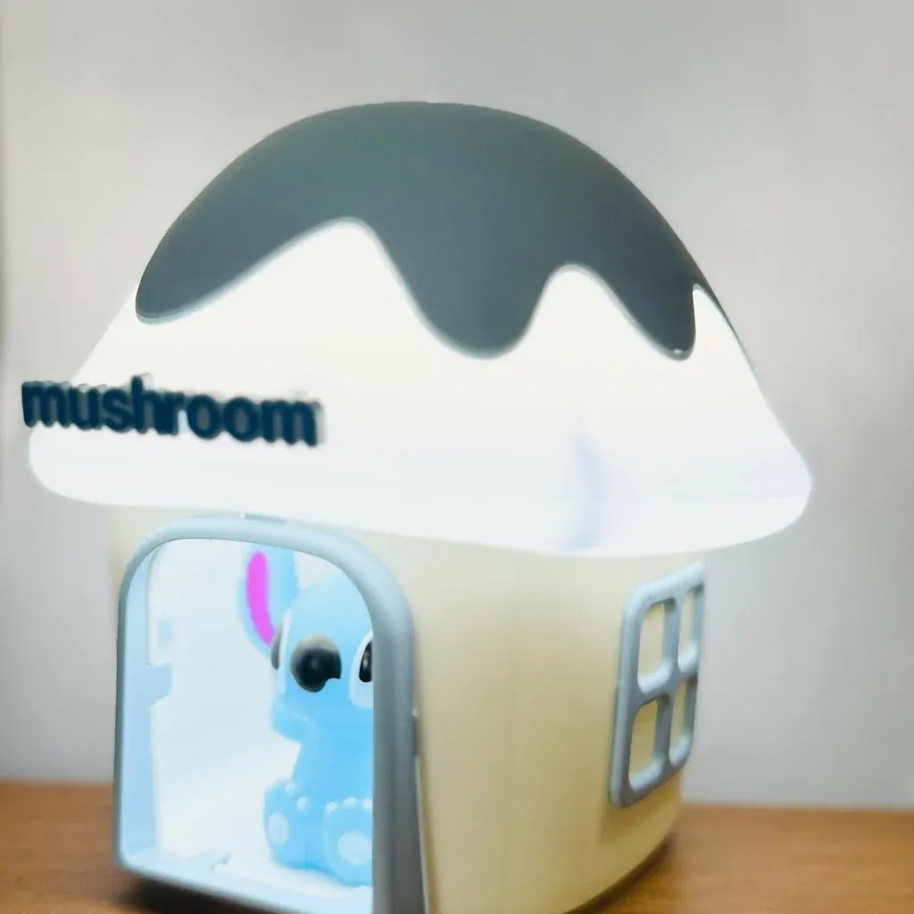 Premium Cute Mushroom House LED Night Lamp with Cartoon Figure for Kids Room - Buy Online at Alikart