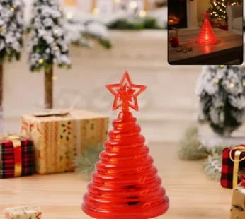 Premium LED Glowing Spiral Christmas Tree Night Lamp (1 Pc)