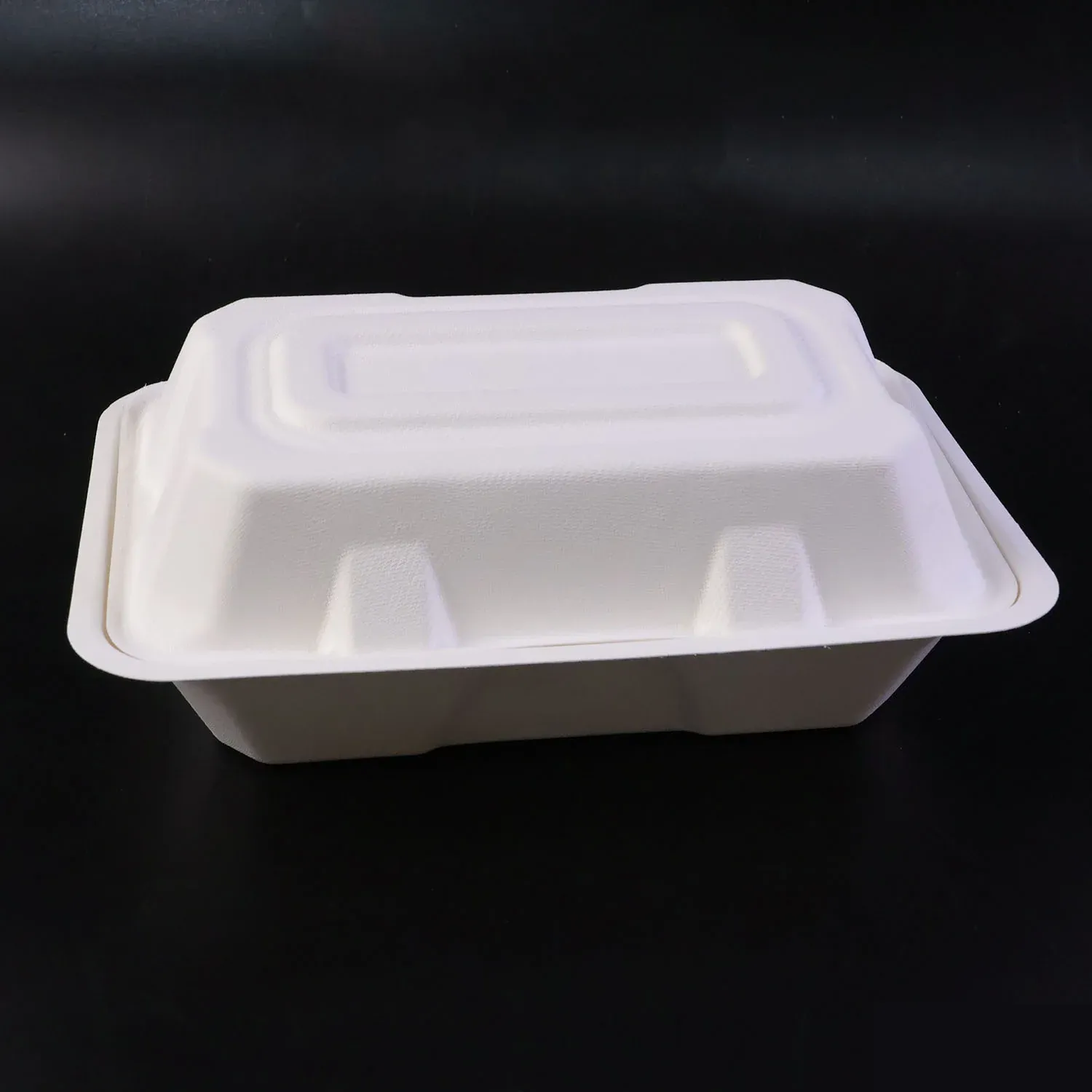 Bagasse Clamshell Food Box – Eco-Friendly 9x6 Inch Disposable Set - Detailed Feature View 6