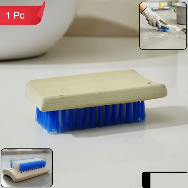 Hard Bristle Cleaning Brush – Durable Wooden Handle for Tough Scrubbing