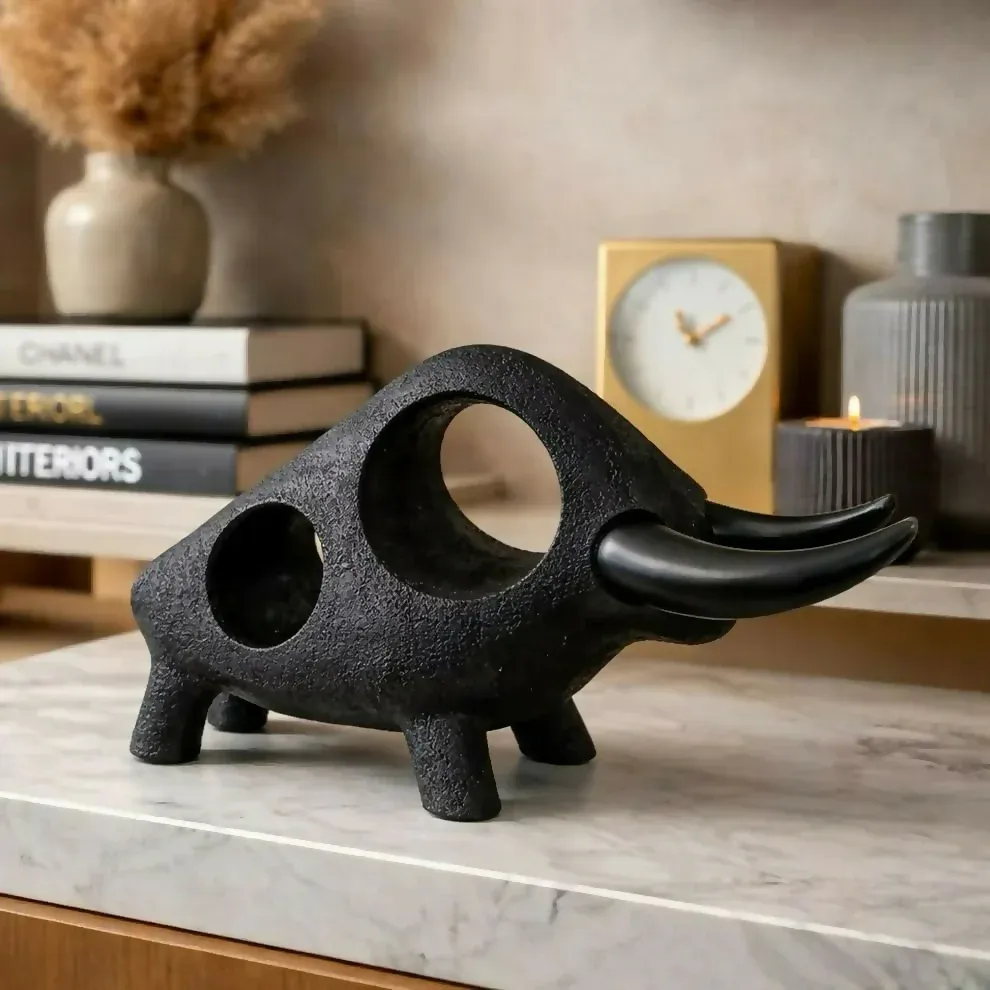Premium Modern Bull Sculpture – Unique Contemporary Home Decor - Buy Online at Alikart