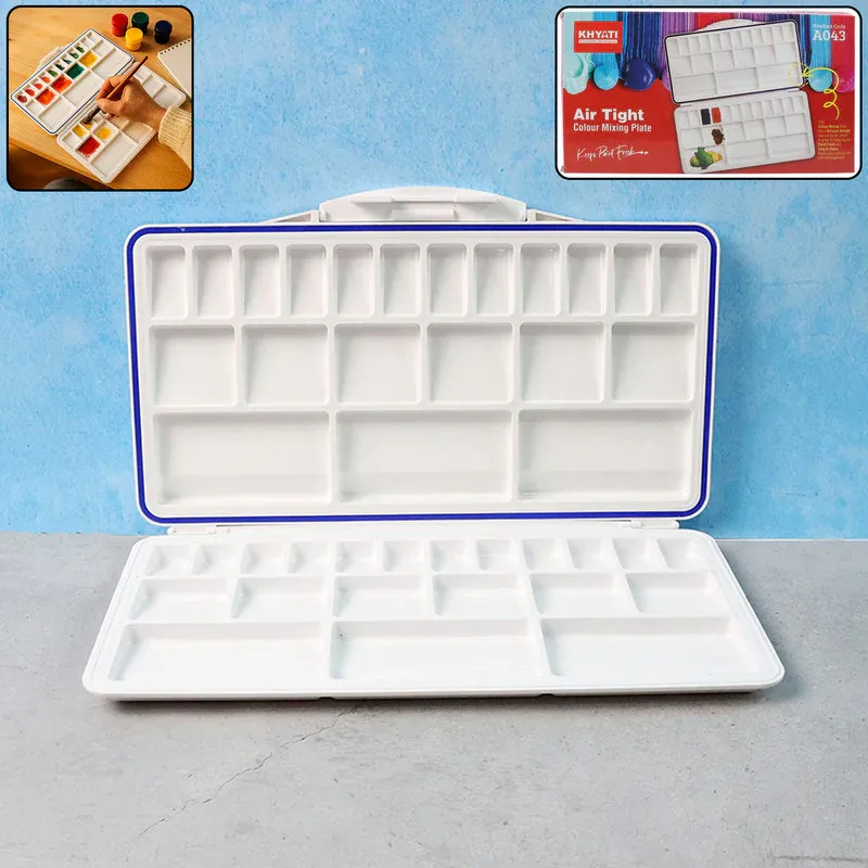 Premium Airtight Colour Mixing Plate – Foldable & Leakproof Paint Palette - Buy Online at Alikart