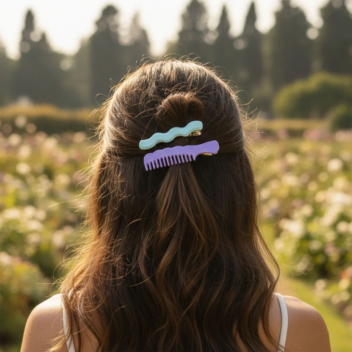 Comb-Shaped Hair Clips Set for Girls & Women – Stylish Hair Pins (4 Pc ) - Detailed Feature View 4