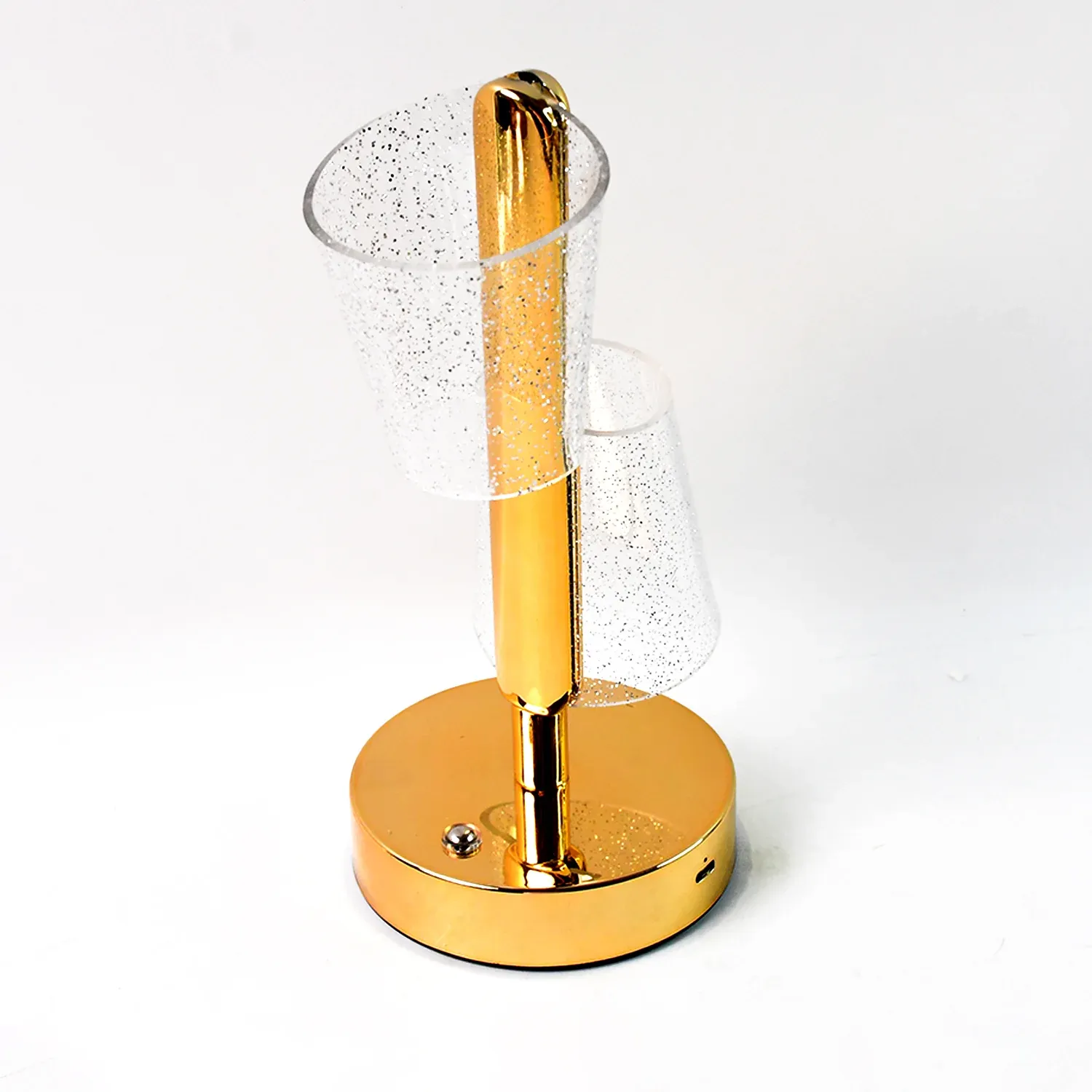 Modern Luxury Crystal LED Double Shade Table Lamp (1 Pc) - Detailed Feature View 4