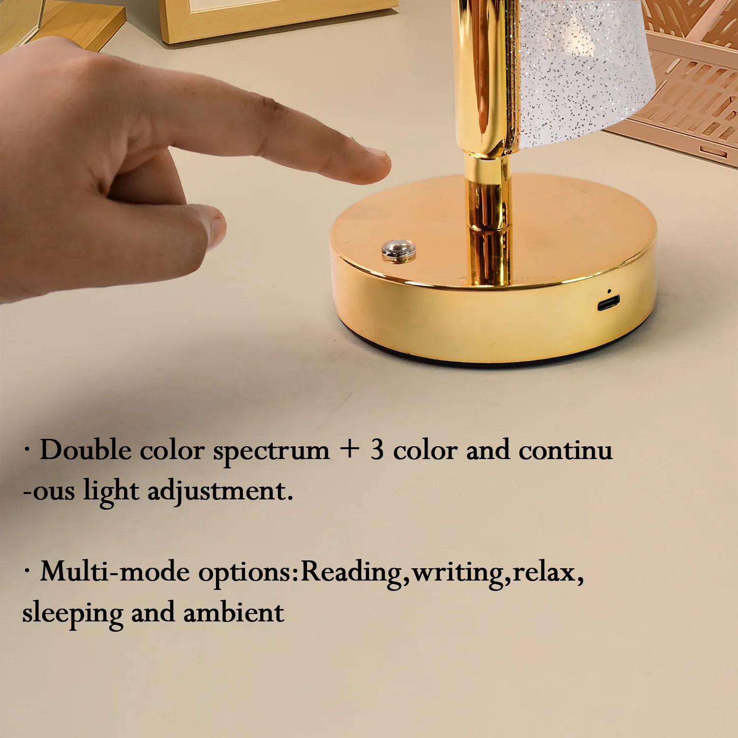 Modern Luxury Crystal LED Double Shade Table Lamp (1 Pc) - Detailed Feature View 6