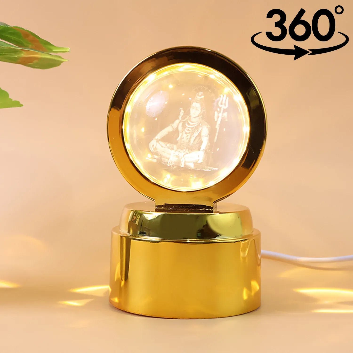 Mahadev 3D Crystal Ball Night Light (1 Pc) - Detailed Feature View 7
