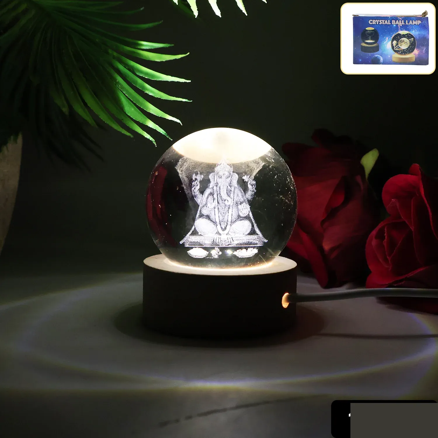 3D Crystal Ball lamps for Bedroom 3D Lamps for Home Decoration 3D Crystal Ball Night Light Gifts for Women Gifts for Men Room Decor Items for Bedroom for Friend and Family (1 Pc) - Detailed Feature View 1