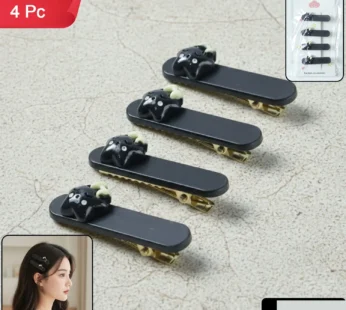 Cute Cat Matte Finish Hair Clips Set of 4 – Stylish & Secure