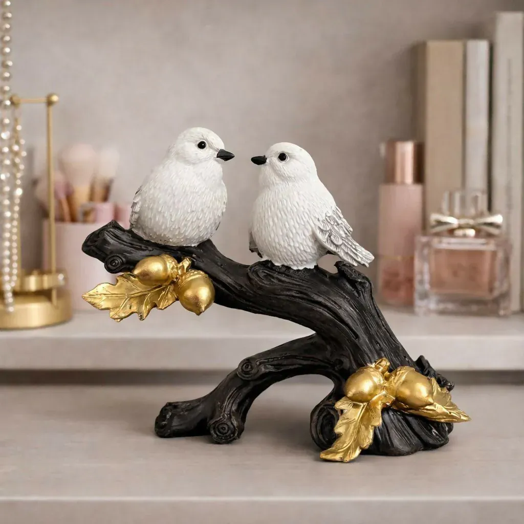 Bird Couple Showpiece – Elegant Decor for Home & Office - Detailed Feature View 1