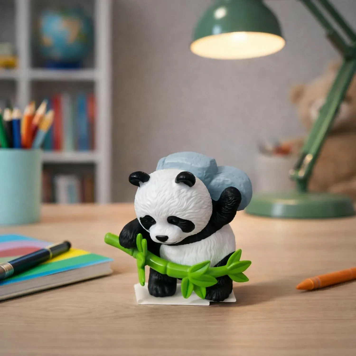 Premium Panda Bamboo Resin Showpiece – Cute Mini Decorative Figurine - Buy Online at Alikart