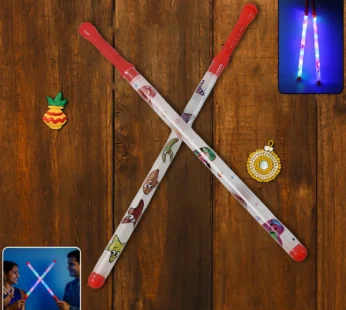 LED Dandiya Sticks – 2 Piece Set with Multi-Color Lights