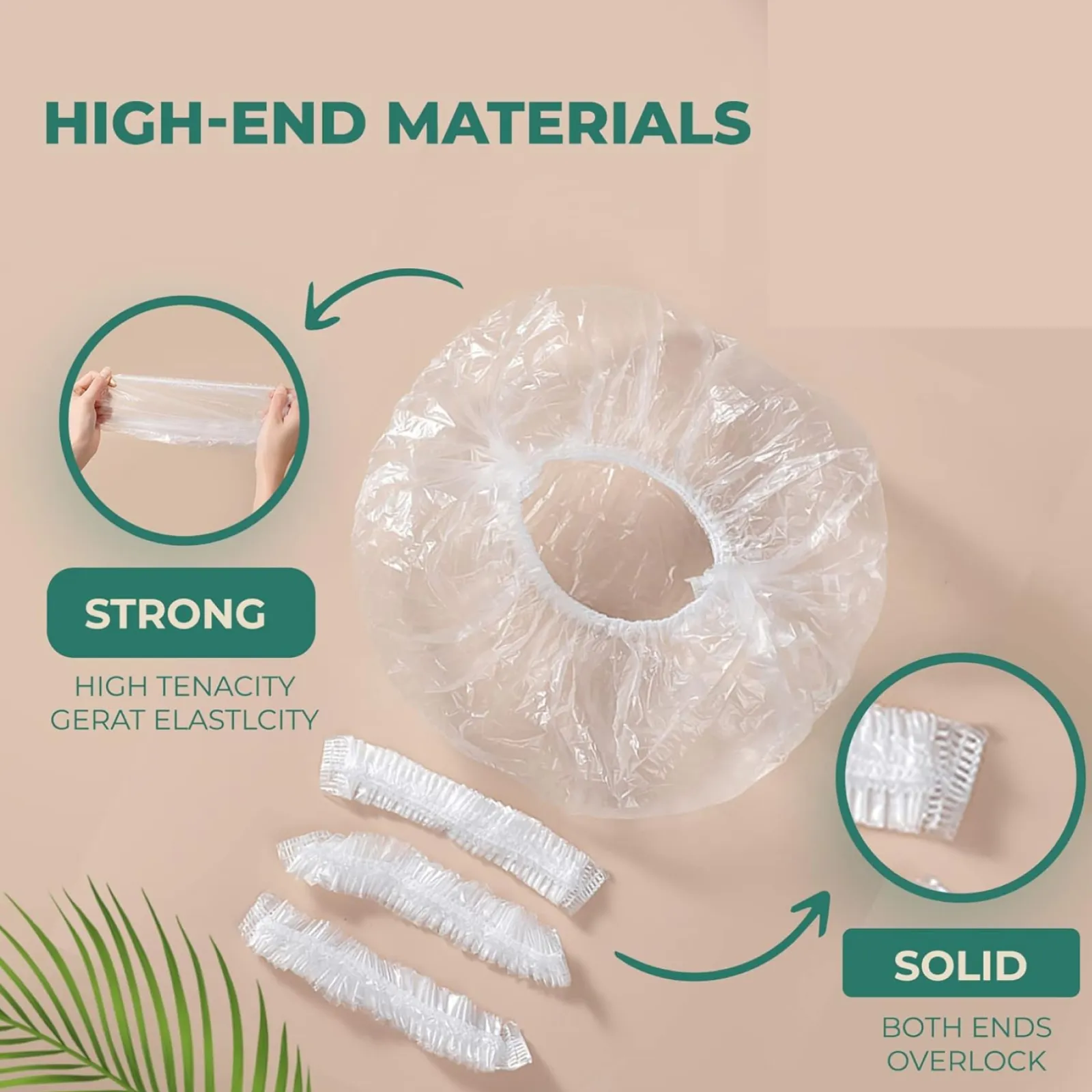 Disposable Shower Cap – Waterproof & Hygienic | VelvaBloom - Detailed Feature View 1