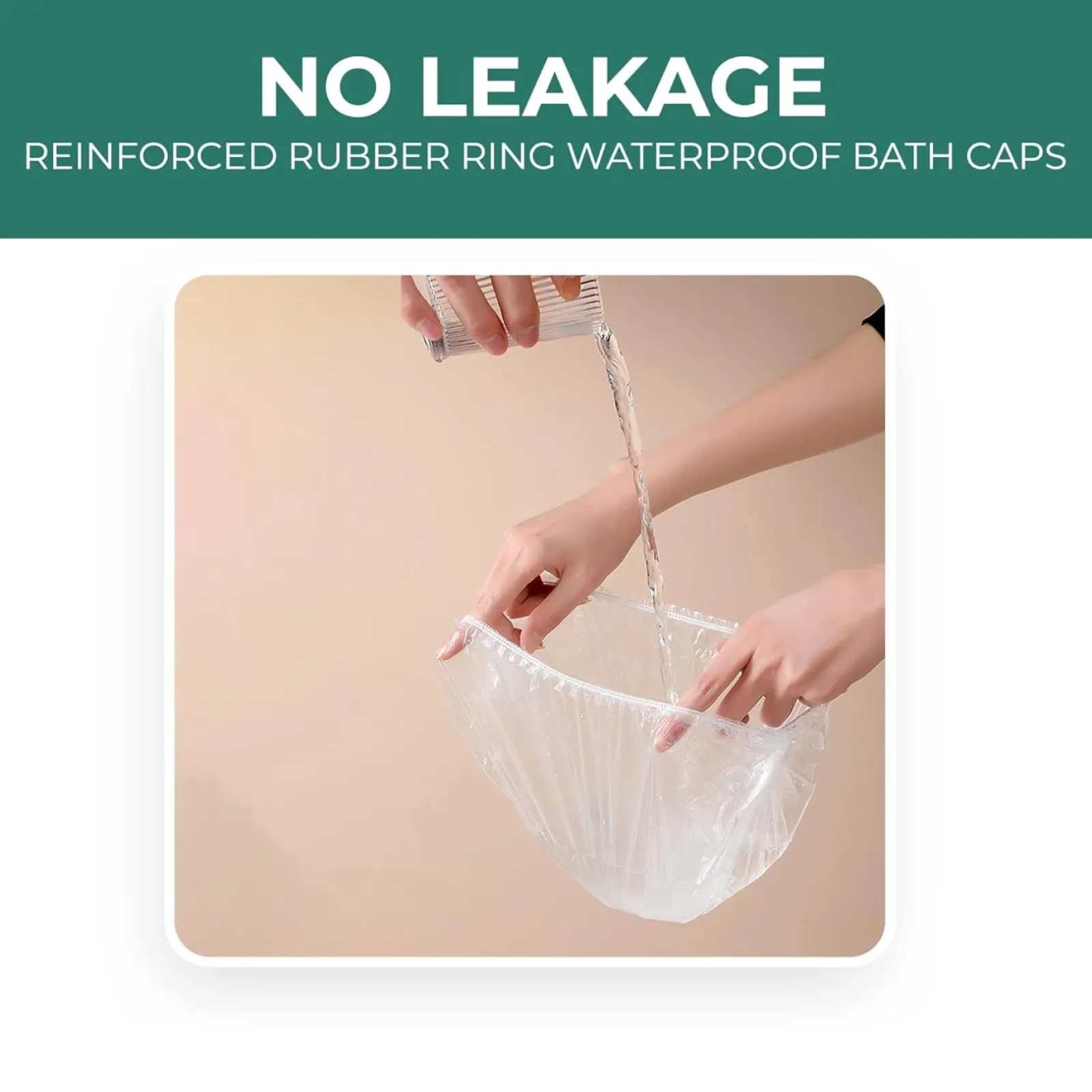 Disposable Shower Cap – Waterproof & Hygienic | VelvaBloom - Detailed Feature View 2