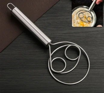 Stainless Steel Danish Dough Whisk – Large Heavy-Duty Hand Mixer