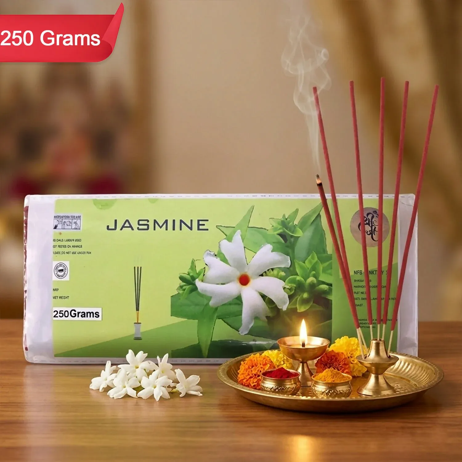 Jasmine Incense Sticks – Charcoal-Free for Calm & Serenity - Detailed Feature View 3