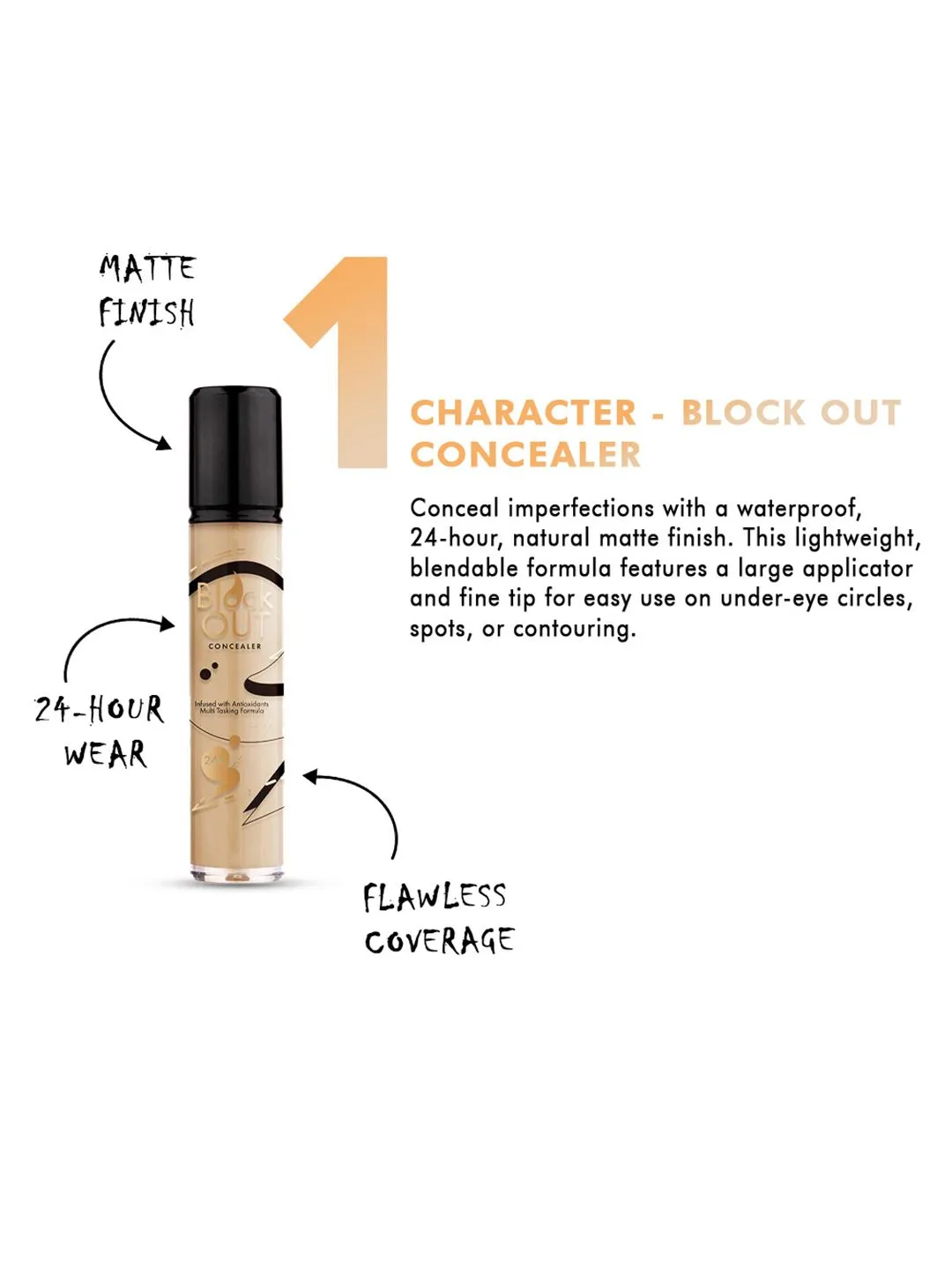Character Block Out Concealer - 15g - Swan 002 - Detailed Feature View 1