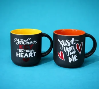 Printed Ceramic Coffee Mug with Gift Box Romantic Love Them