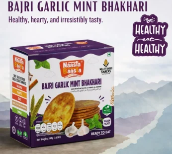 Naasta Baasta Bajri Garlic Mint Bhakhari – Millet Based Crunchy & Ready to Eat Snack (200 Gm)