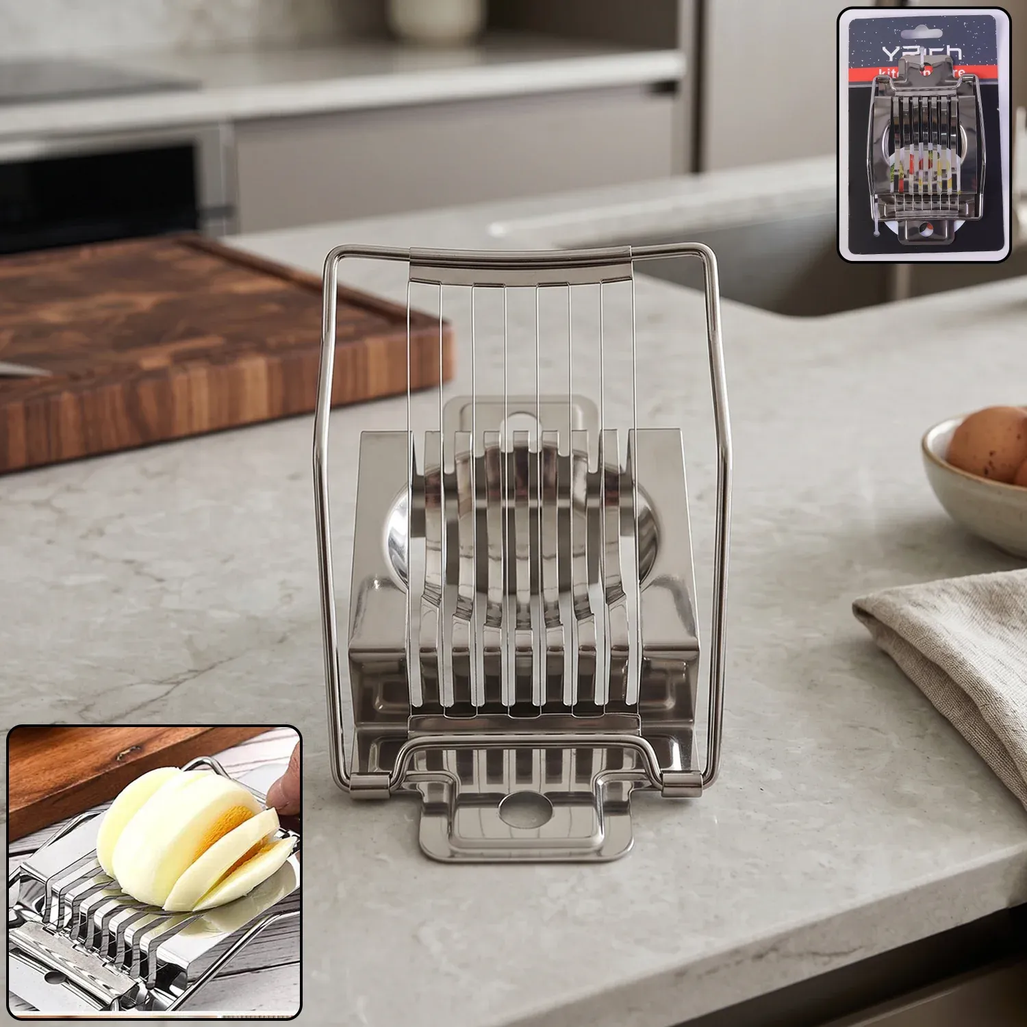 Premium Stainless Steel Egg Slicer – Neat, Even Slices Every Time - Buy Online at Alikart