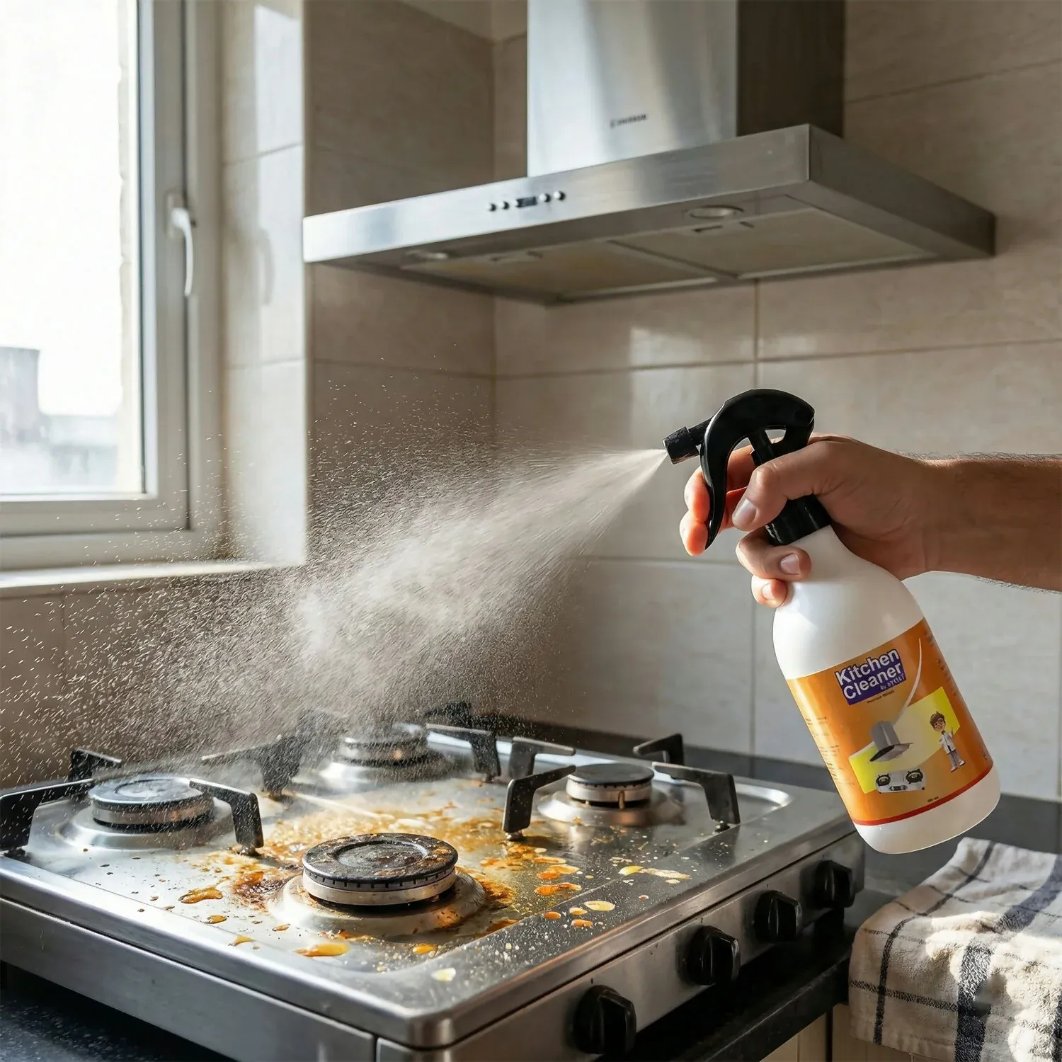 Eyelet Kitchen Cleaner 300ml – Grease & Oil Stain Remover - Detailed Feature View 3