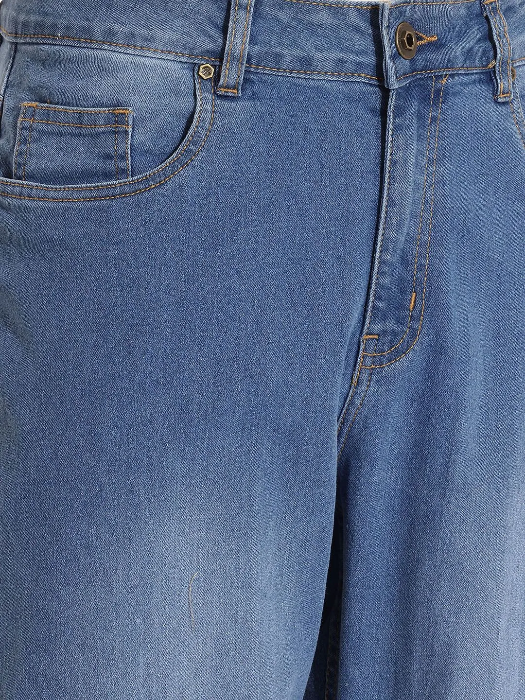 The Roadster Life Co. Men Straight Fit Stretchable Jeans - Detailed Feature View 3