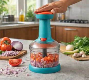 750ml Manual Push Chopper – Hand Press Vegetable Cutter & Food Processor