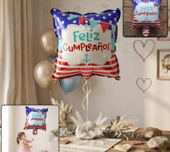 Feliz Cumpleanos Foil Birthday Balloon – 1 Pc Party Decor