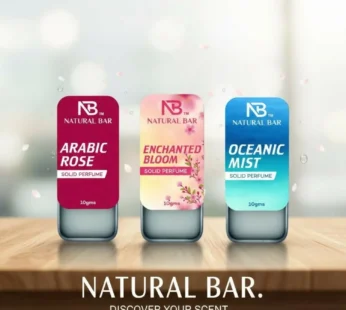 Oceanic Mist & Arabic Rose Solid Perfume Combo – Alcohol-Free, Long-Lasting (10g, 3Pc)
