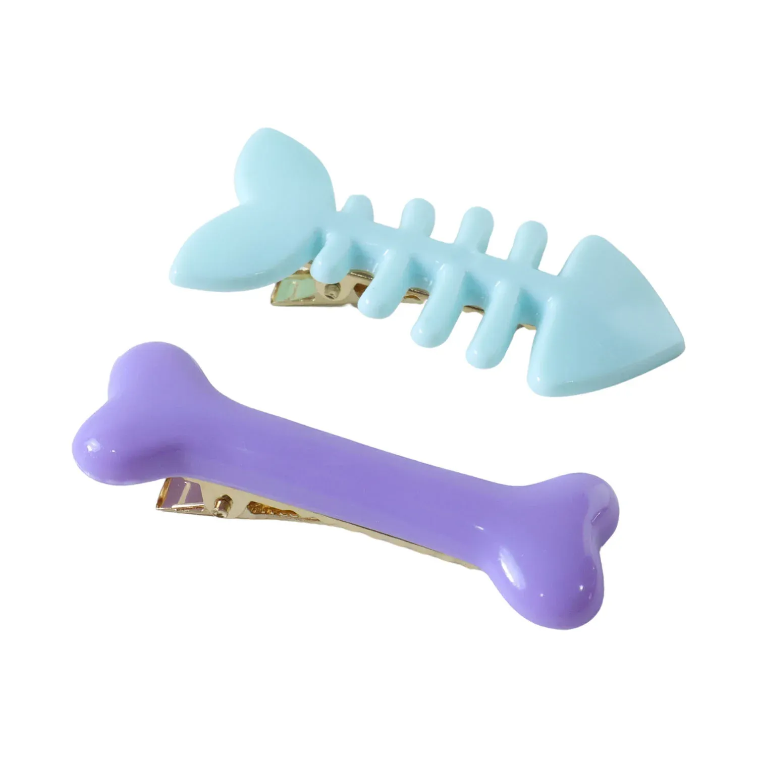 Fishbone Hair Clip Set – Cute & Strong Grip Pack of 4 - Detailed Feature View 4