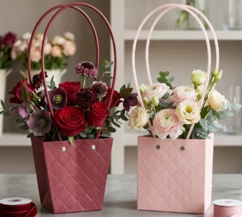Foldable Flower Packaging Bag – Elegant & Water-Resistant Design