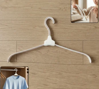 Premium Foldable Plastic Clothes Hanger – Space Saving & Travel Friendly