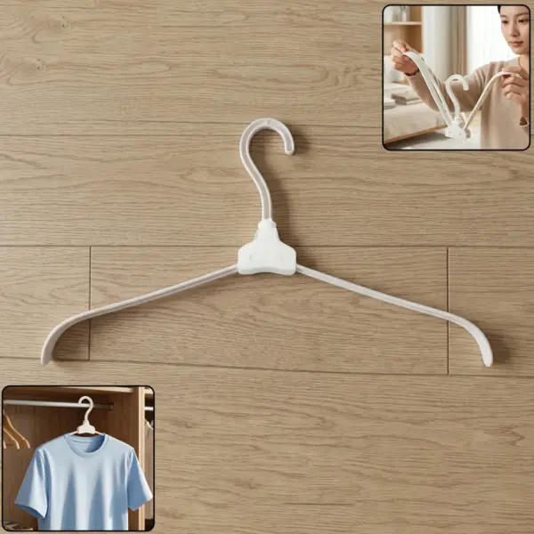 Premium Foldable Plastic Clothes Hanger – Space Saving & Travel Friendly